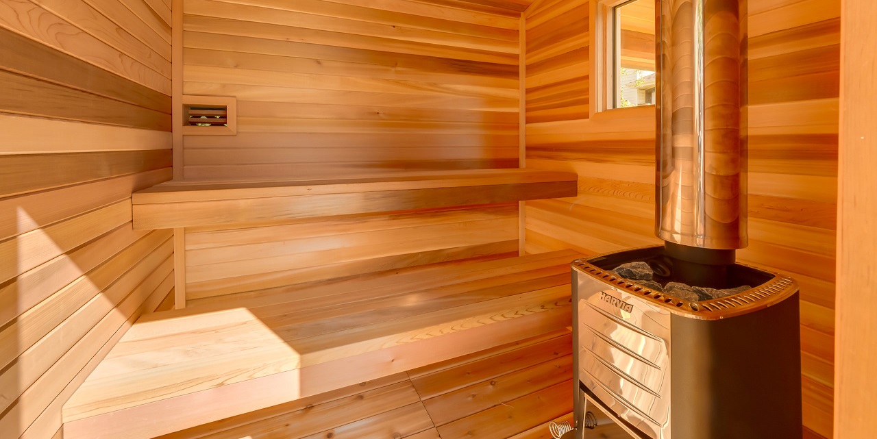 Outdoor Sauna wood interior 6 people