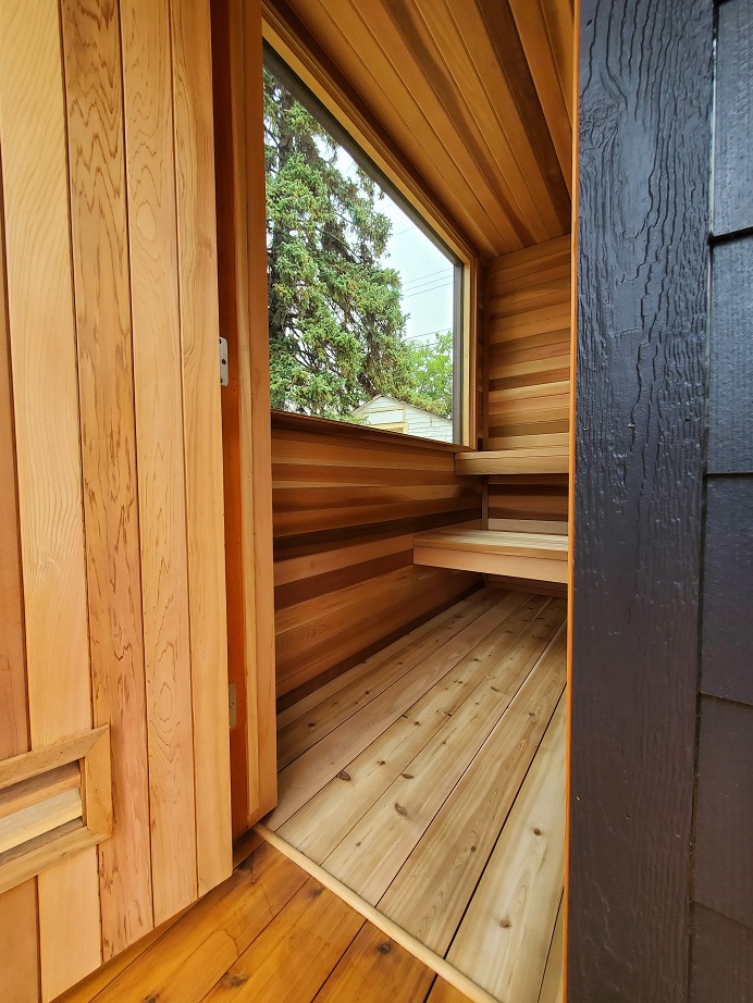 Tra model outdoor sauna by Sauna Builder